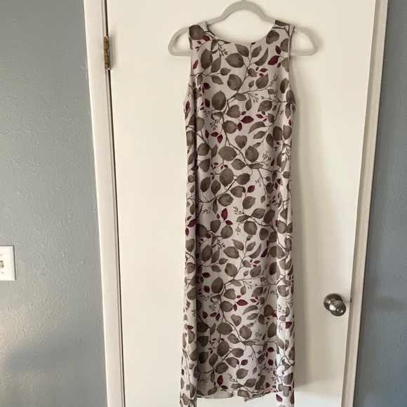 Petite Sophisticate Dresses & Skirts - VTG Petite Sophisticate Leaf Pattern Sleeveless Maxi Dress Size 8P